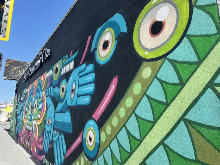 Mural wall along the Las Vegas Arts District